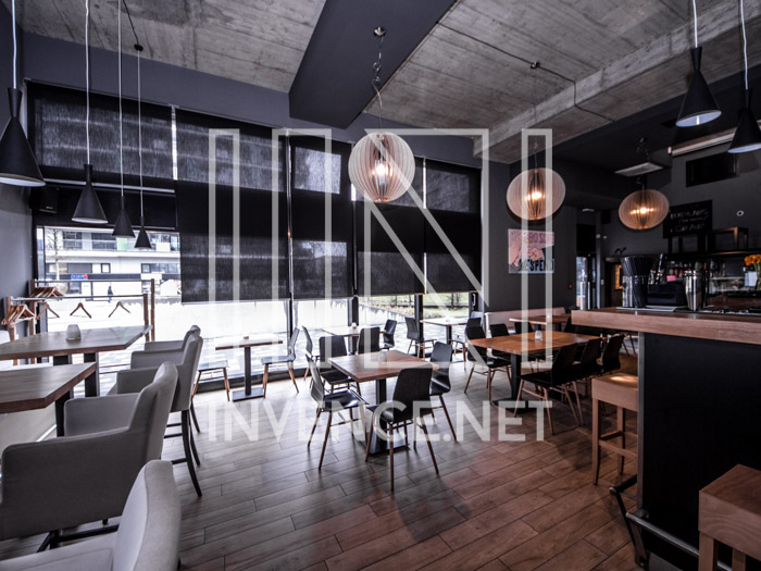 Realizace látkových rolet restaurace Praha Malešice